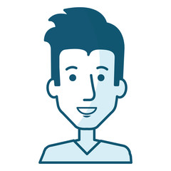 young man avatar character vector illustration design