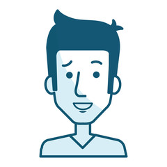 young man avatar character vector illustration design