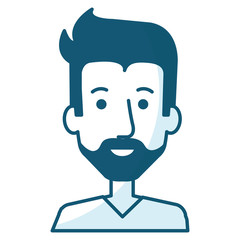 young man avatar character vector illustration design