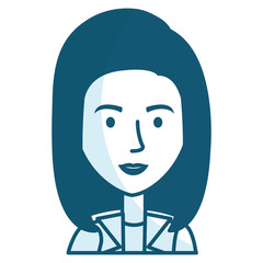 beautiful and young woman character vector illustration design