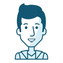 young man avatar character vector illustration design