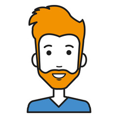 young man avatar character vector illustration design