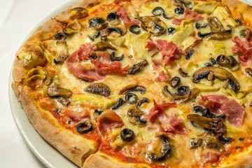 Italian pizza with olives