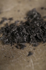 Black salt. Close up