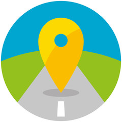 Routenplanung, Vektor Icon