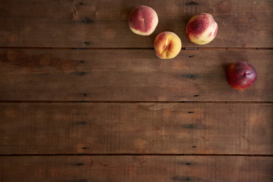 Peaches on wood