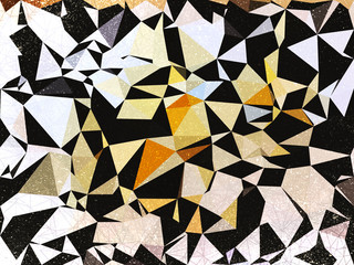 Grunge geometric black , white and orange abstract background illustration