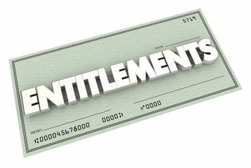 Entitlements Check Welfare Medicare Social Security 3d Illustration