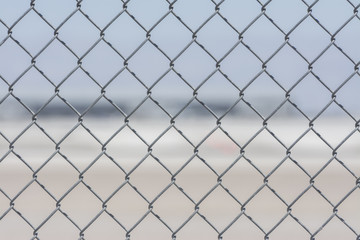 Fototapeta premium Close-up chain-link fence.