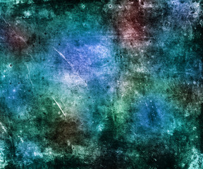 Naklejka na ściany i meble Blue grunge abstract scratched texture background