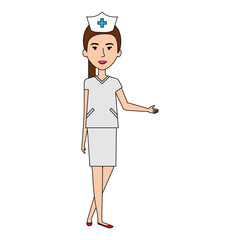 nurse Professional woman of health vector illustration design