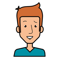 young man avatar character vector illustration design