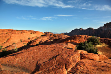 Red petrified sand dunes of Snow Canyon State Park Utah