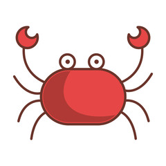 cute crab isolated icon vector illustration design