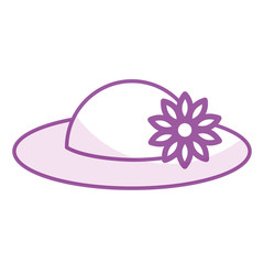 summer female hat icon vector illustration design