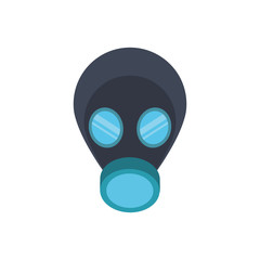 gas mask icon over white background industrial security concept vector illustration