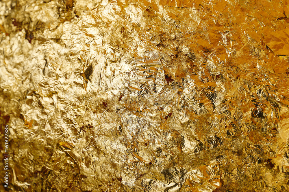 Poster pure gold leaf texture for pattern and background