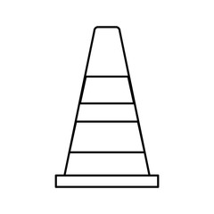 safety cone icon over white background vector illustration