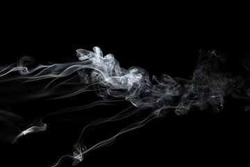Fotobehang white smoke isolated on black © eNJoy Istyle
