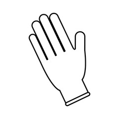 safety gloves icon over white background industrial security concept vector illustration