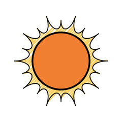 isolated big sun icon vector illustration graphic design