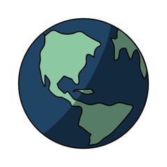 isolated earth planet icon vector illustration graphic design