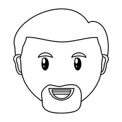 Obraz na płótnie Canvas Adult face cartoon icon vector illustration graphic design