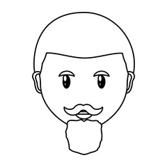 Adult face cartoon icon vector illustration graphic design