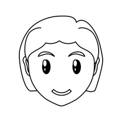 Fototapeta premium woman face cartoon icon vector illustration graphic design