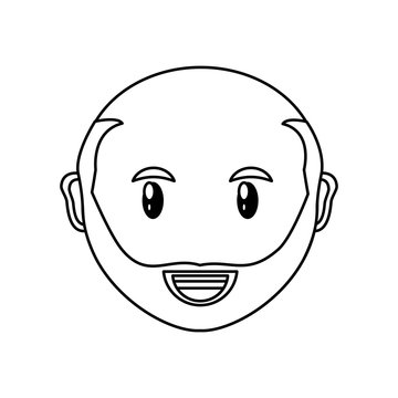 Adult face cartoon icon vector illustration graphic design