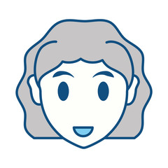 woman face cartoon icon vector illustration graphic design