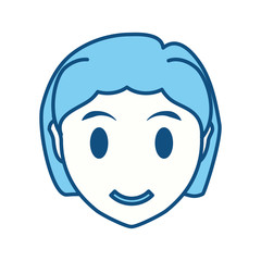 woman face cartoon icon vector illustration graphic design