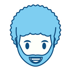 Adult face cartoon icon vector illustration graphic design