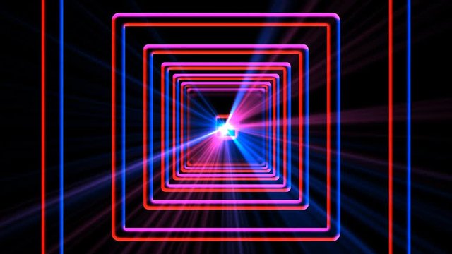 colorful square shape tunnel music party background