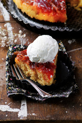 Rhubarb upside down cake
