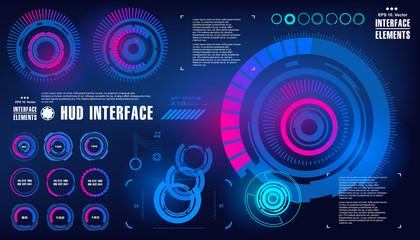 Futuristic virtual graphic touch user interface, HUD