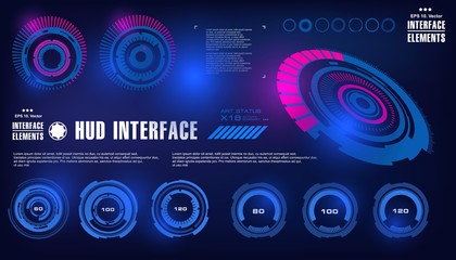Futuristic virtual graphic touch user interface, HUD