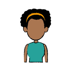 portrait female woman avatar people vector illustration