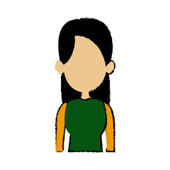 portrait female woman avatar people vector illustration