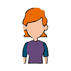 portrait female woman avatar people vector illustration
