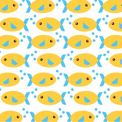 sea fish swiming pattern vector illustration design