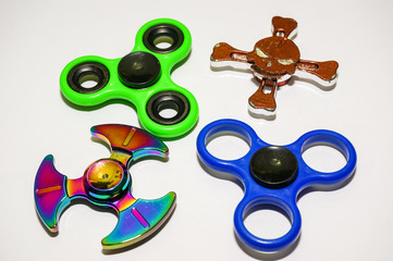 fidget finger spinner isolated on white