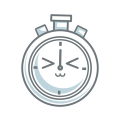 kawaii stopwatch clock competition timer vector illustration