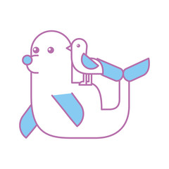 cute seal isolated icon vector illustration design