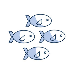 Shoal of fish icon vector illustration design