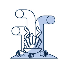 Sea shell isolated icon vector illustration design