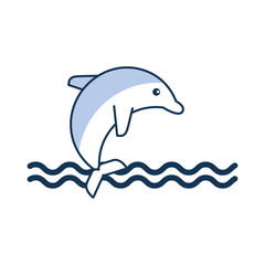 Obraz premium cute dolphin isolated icon vector illustration design