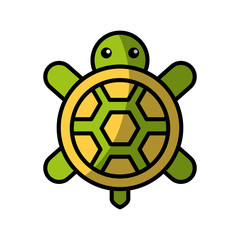 cute turtle isolated icon vector illustration design
