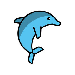 Obraz premium cute dolphin isolated icon vector illustration design