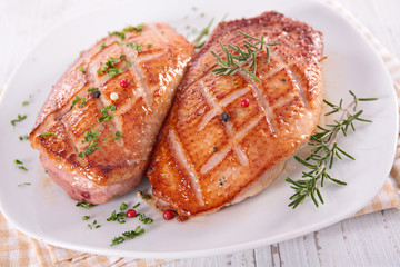 grilled duck fillet